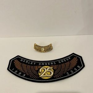 2008 Harley Davidson HOG Wings Jacket Vest Patch and Pin Badge